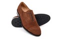7735 partigiani, zamsz, oxford, half brogues, podeszwa gumowa, szycie goodyera welted
