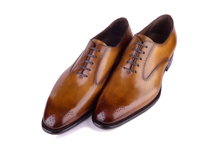 skórzane buty męskie, oksford handgrade,
