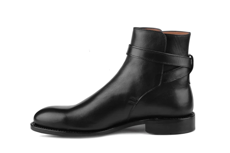 goodyear welted, czarne trzewiki męskie, trzewiki do garnituru