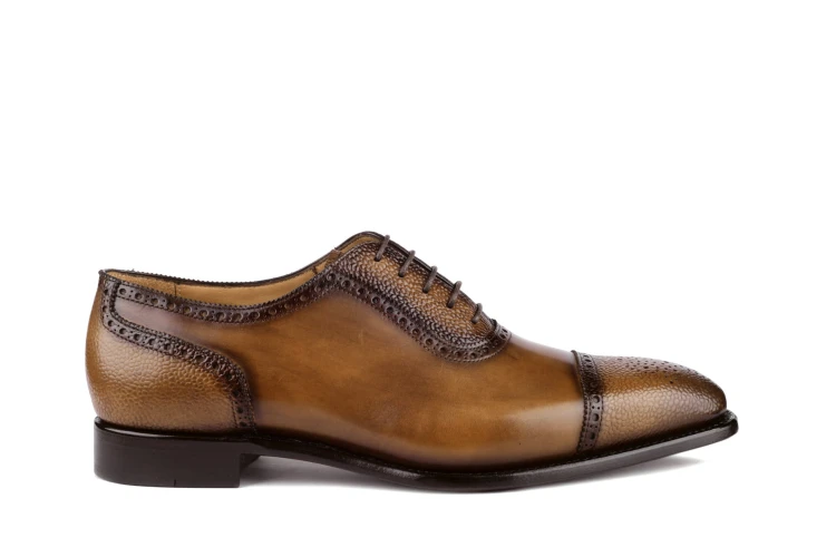 buty ze skóry naturalnej, buty ze skóry groszkowej, Carlos Santos buty