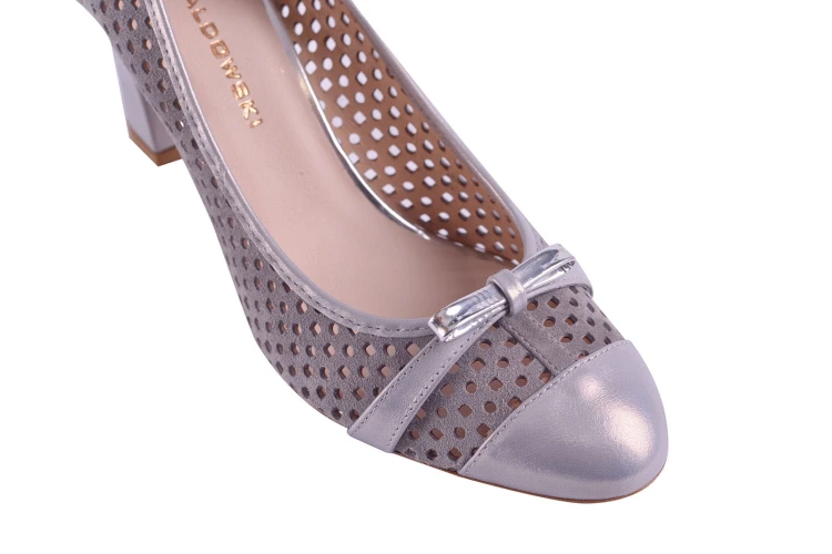 Baldowski, W00031 ,Grey, Czółenka,eleganckie buty damskie, wygodne buty, klasyczne buty,czółenka,