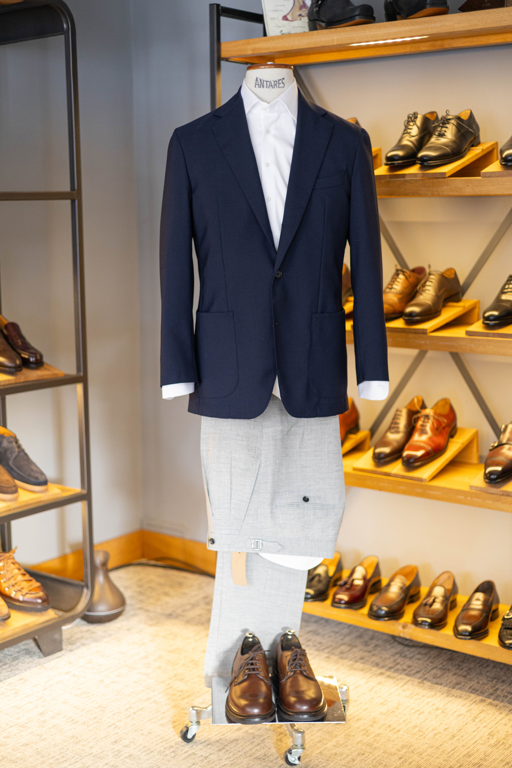 Brązowe buty derby plain w zestawie półformalnym