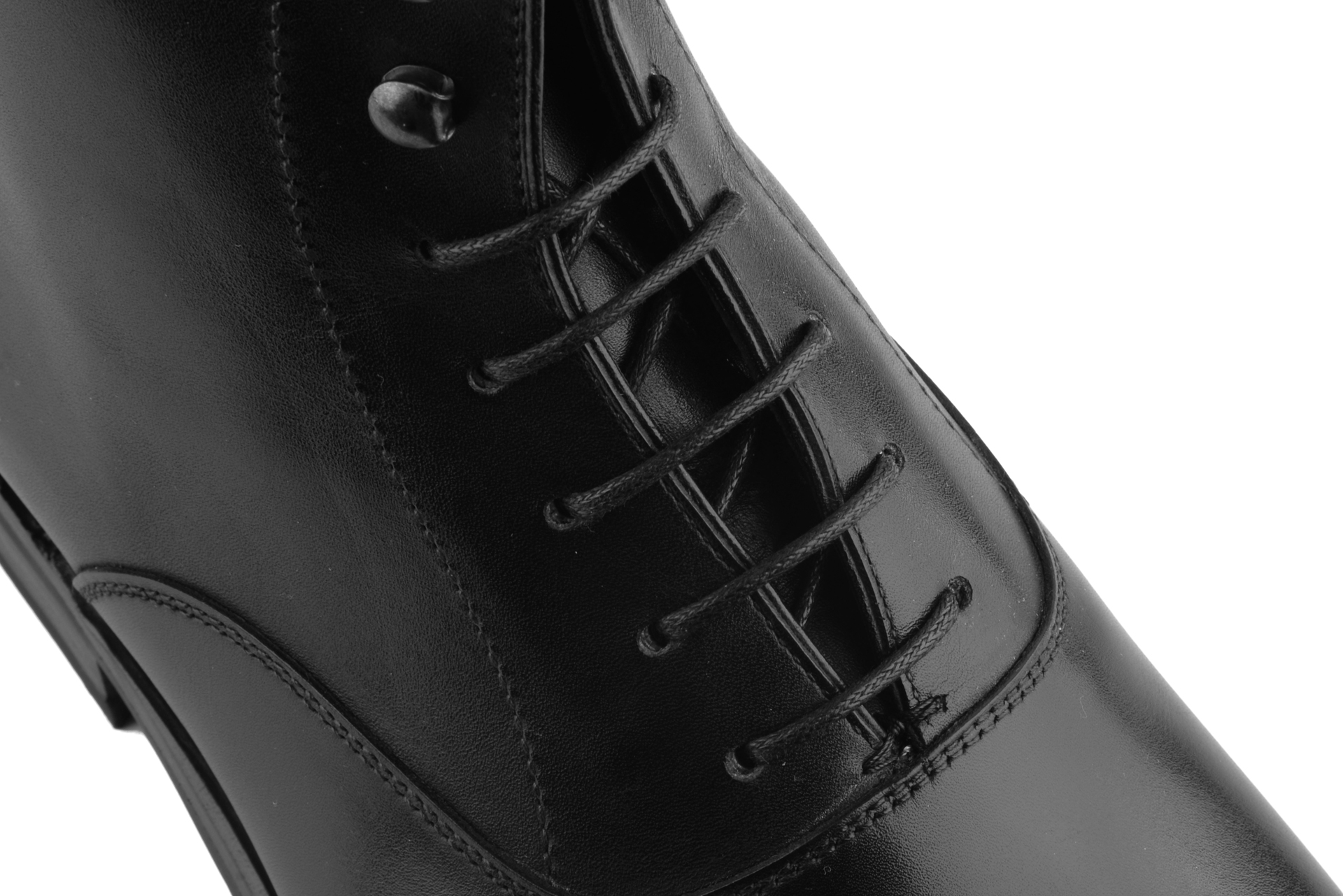 buty zimowe szyte ręcznie pasowo czarne