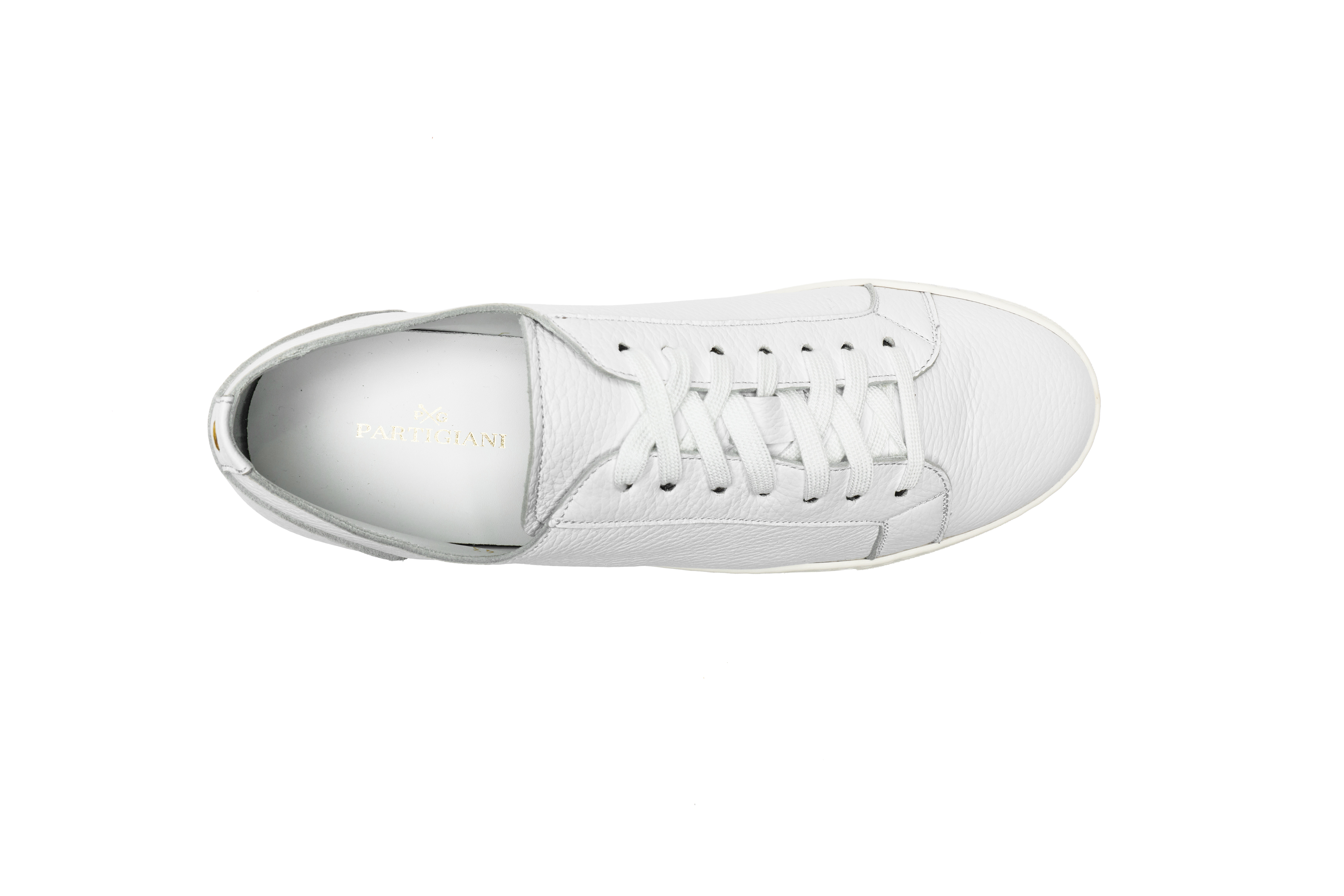 biały sneakers ze skóry jelenia